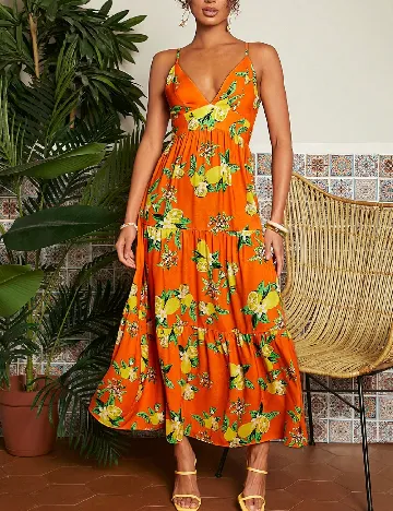 Rochie medie SHEIN, portocaliu