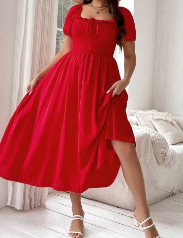 Rochie medie SHEIN CURVE, rosu