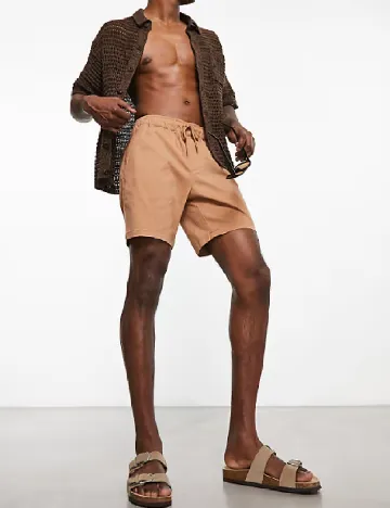 Set Pantaloni scurti 2 perechi ASOS, maro/verde