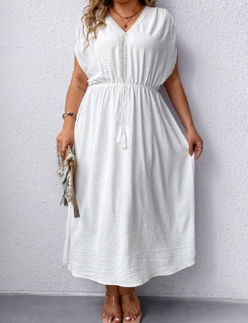 Rochie medie SHEIN CURVE, alb