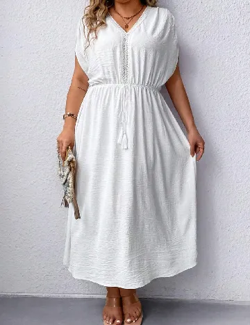 Rochie medie SHEIN CURVE, alb