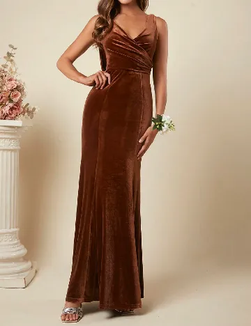 Rochie lunga SHEIN, maro deschis