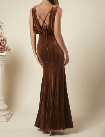 Rochie lunga SHEIN, maro deschis