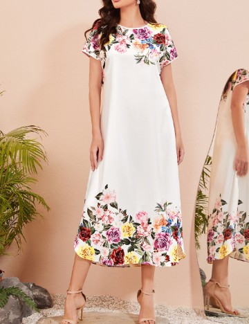 Rochie medie SHEIN, alb