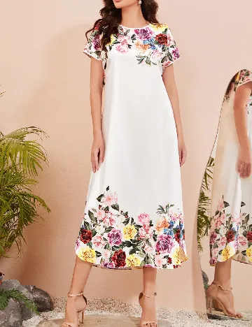 Rochie medie SHEIN, alb