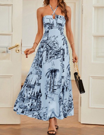 Rochie lunga SHEIN, albastru