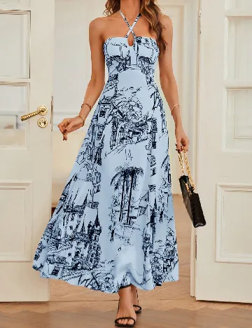 Rochie lunga SHEIN, albastru