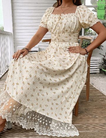 Compleu SHEIN CURVE, floral print