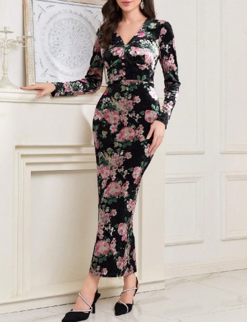 Rochie lunga SHEIN, floral print