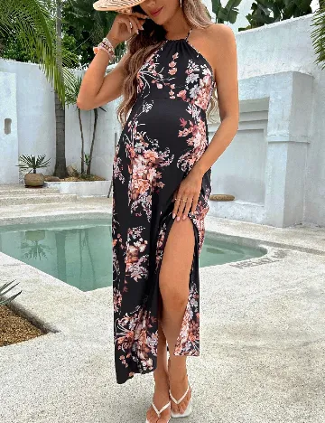 Rochie medie SHEIN Maternity, floral print