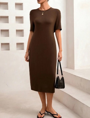 Rochie scurta SHEIN, maro