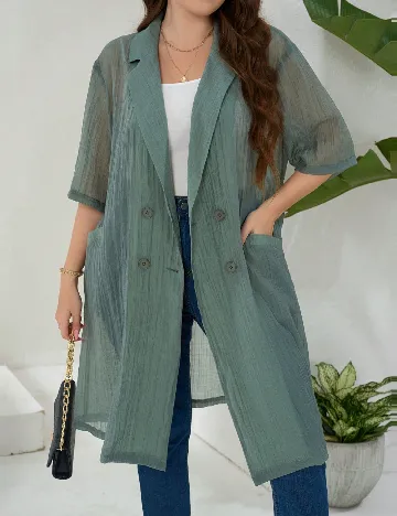 Jacheta SHEIN CURVE, verde