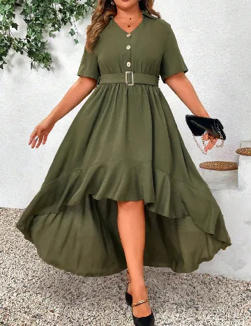 Rochie medie SHEIN CURVE, verde
