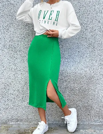 Compleu SHEIN, alb/verde