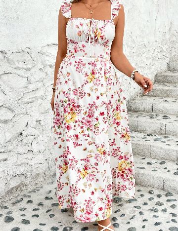 Rochie lunga SHEIN CURVE, floral print