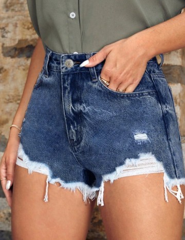 Pantaloni scurti SHEIN, albastru