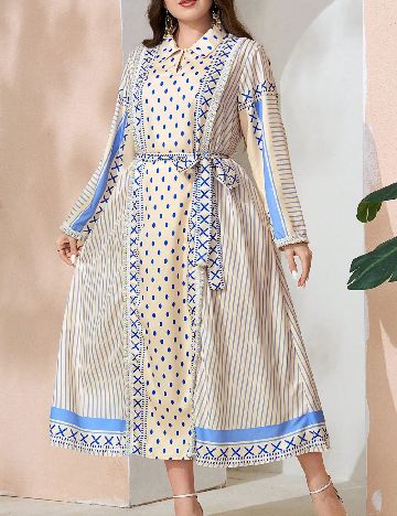 Rochie medie SHEIN CURVE, crem