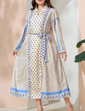 Rochie medie SHEIN CURVE, crem