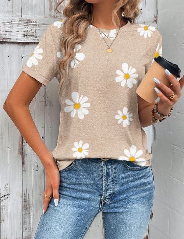 Tricou Emery Rose, crem