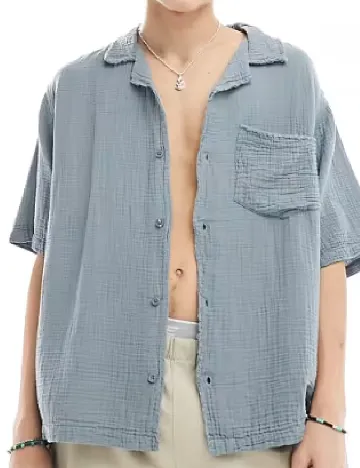 Camasa COLLUSION, turcoaz