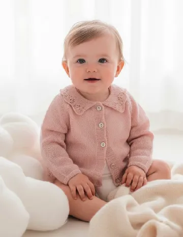 Cardigan Zara, roz pudra