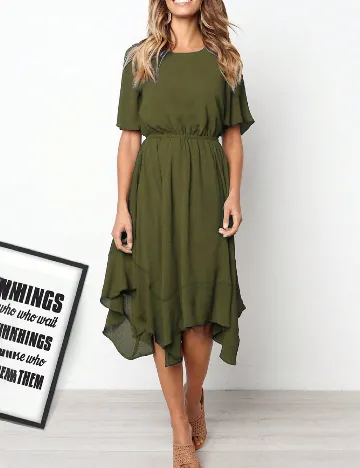 Rochie medie SHEIN, kaki