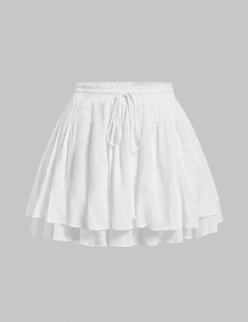 Fusta SHEIN CURVE, alb