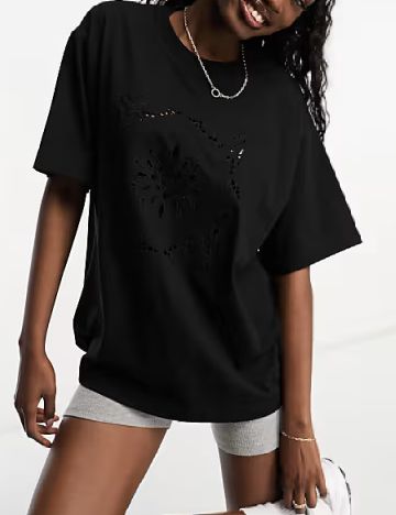 Tricou Oversize ASOS, negru