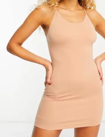 Rochie scurta GreenTreat, nude