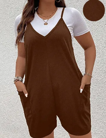 Salopeta SHEIN CURVE, maro