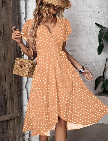 Rochie medie SHEIN, portocaliu