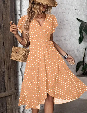 Rochie medie SHEIN, portocaliu