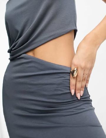 Rochie scurta ASOS, gri inchis