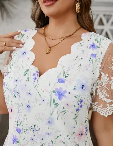 Rochie medie SHEIN CURVE, floral print