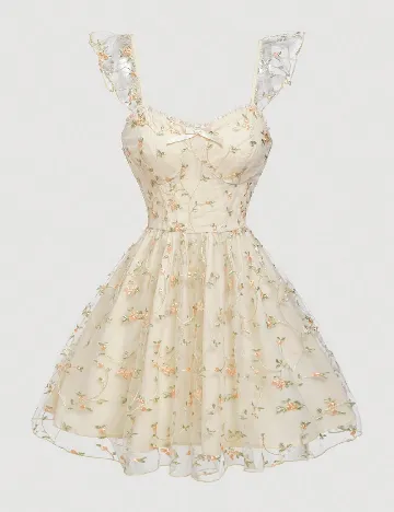 Rochie scurta SHEIN, crem