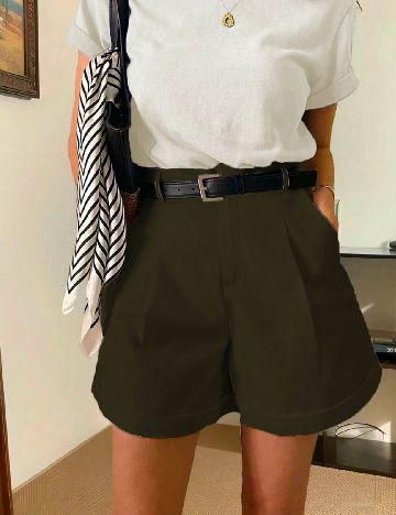 Pantaloni scurti SHEIN, verde