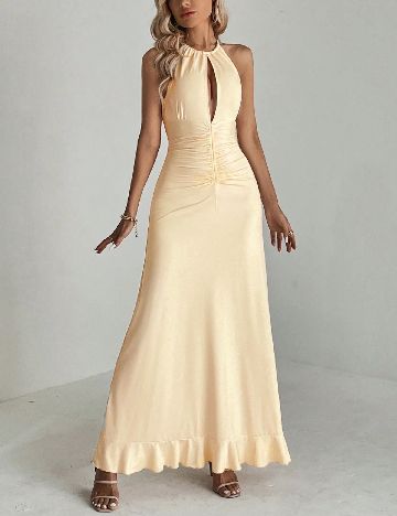 Rochie lunga SHEIN, crem