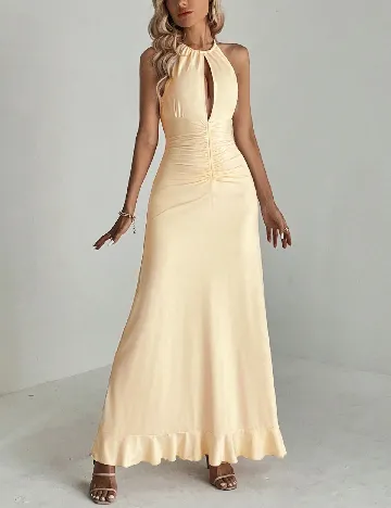 Rochie lunga SHEIN, crem