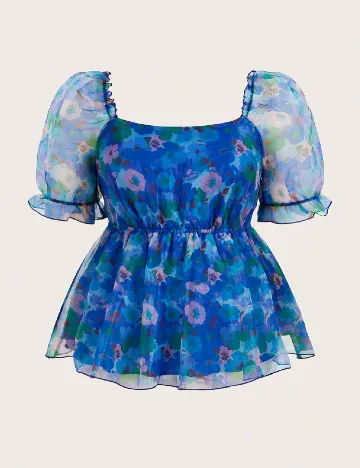 Bluza SHEIN CURVE, albastru