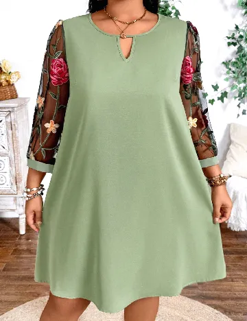 Rochie scurta SHEIN CURVE, verde