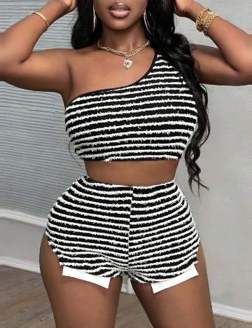 Compleu SHEIN, alb/negru