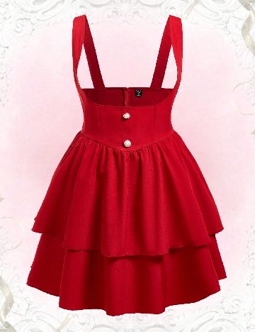 Rochie scurta SHEIN CURVE, rosu