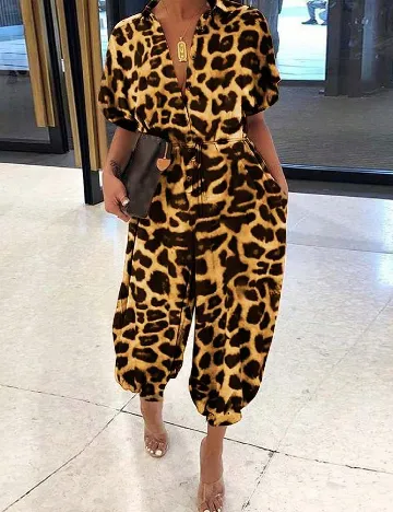 Salopeta SHEIN CURVE, animal print