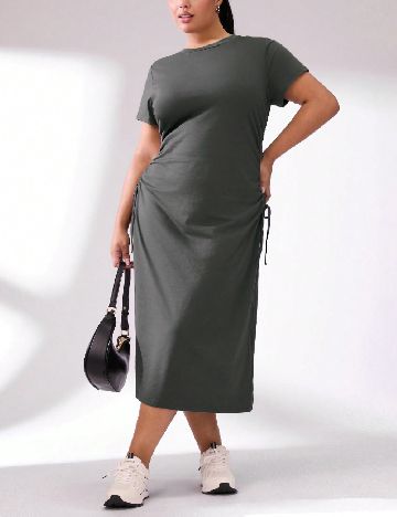 Rochie medie SHEIN CURVE, gri inchis