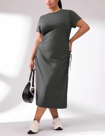 Rochie medie SHEIN CURVE, gri inchis