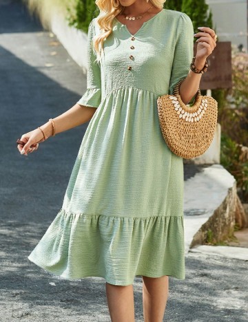 Rochie medie Emery Rose, verde