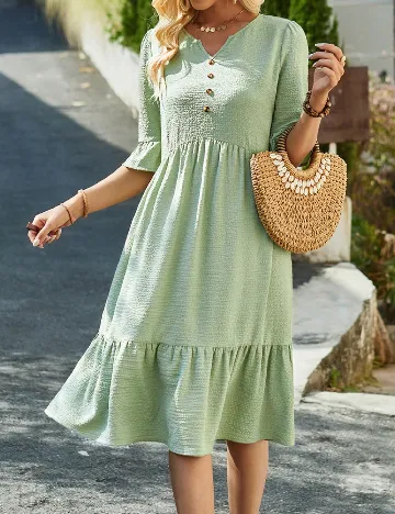 Rochie medie Emery Rose, verde