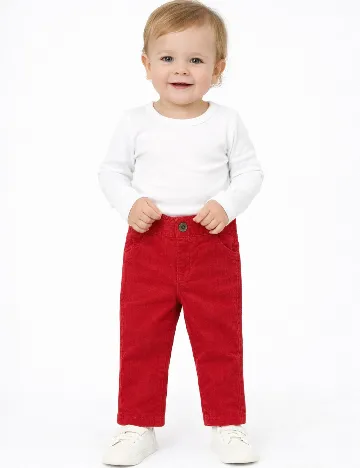 Pantaloni Zara, rosu