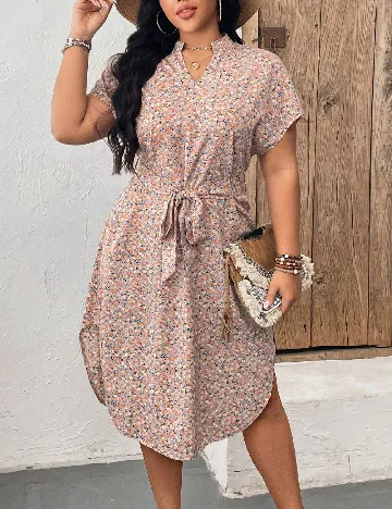 Rochie medie SHEIN CURVE, floral print