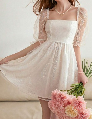 Rochie scurta SHEIN, alb